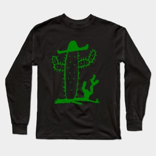 Cute cactus in a sombrero Long Sleeve T-Shirt